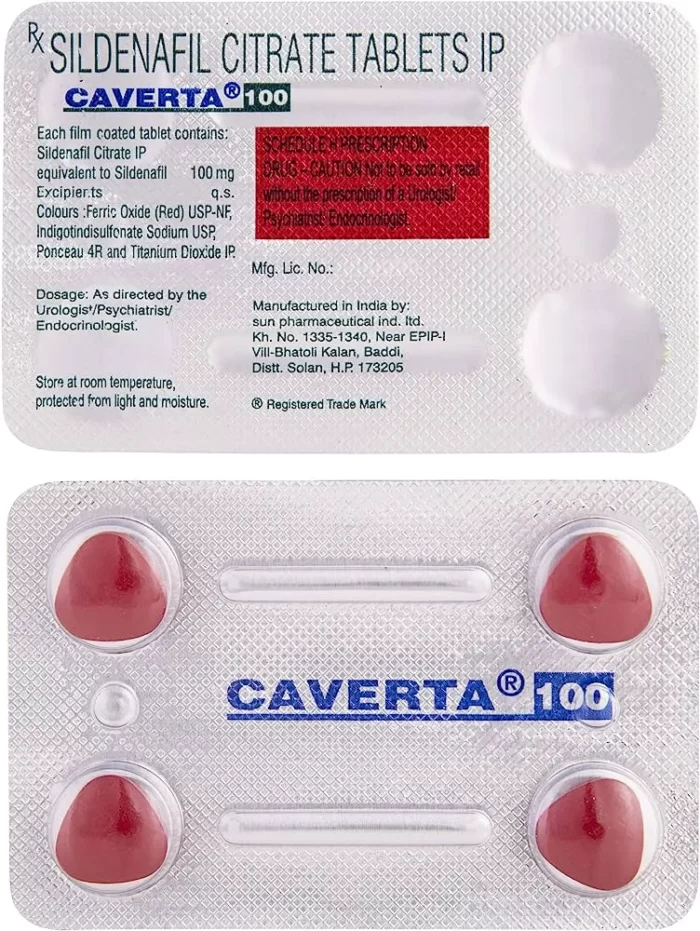 Caverta-100mg-pills Caverta 100mg sildenafil 100